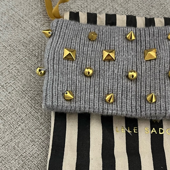 ❌ON SALE❌LELE SADOUGHI AUTHENTIC LIGHT GREY 14K GOLD-PLATED STUDDED EAR WARMER - Picture 10 of 17